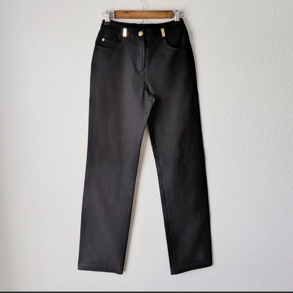 St. John Sport Classic High Rise Black Denim Jeans - Picture 2 of 7